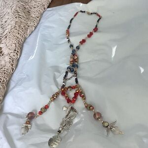 Colorful Beaded Necklace with Silver Accents